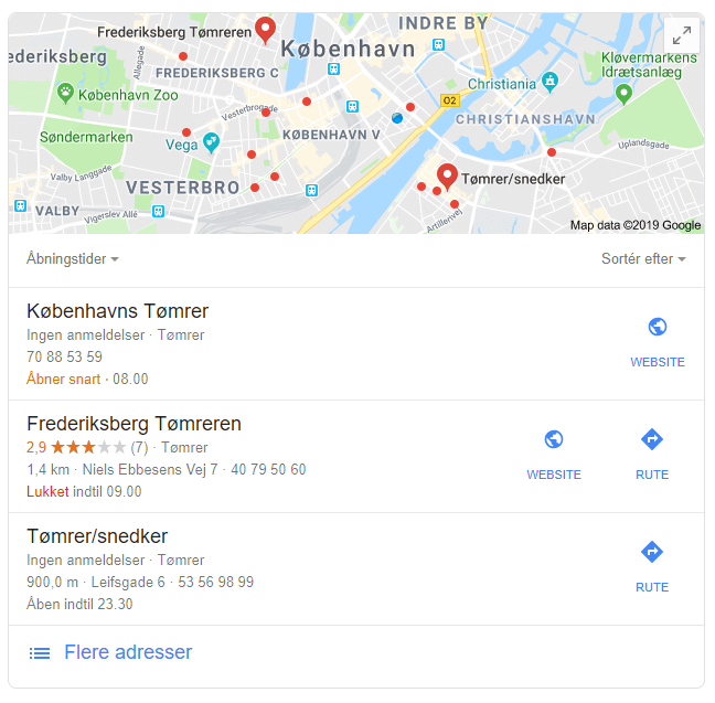 google søgeresultat for tømrer